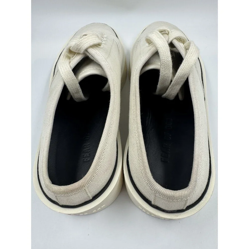 FEAR OF GOD 101 BACKLESS OFF WHITE CANVAS TRAINERS SNEAKERS EU 38 7US